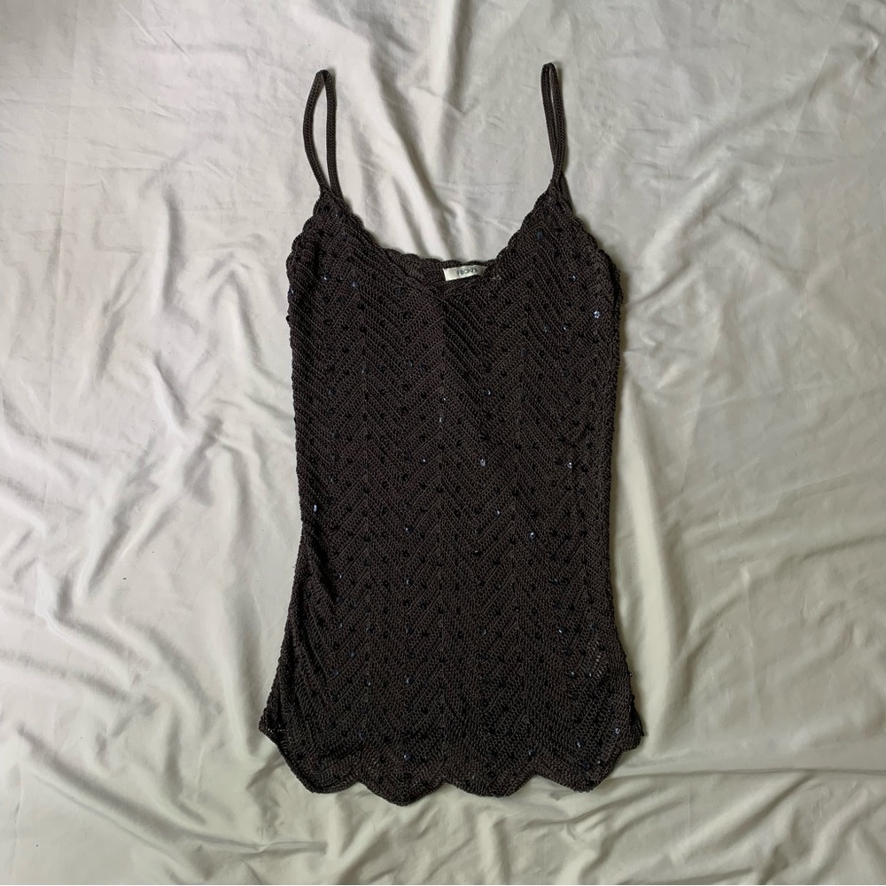 Vintage Rickis Crochet Sequin Tank